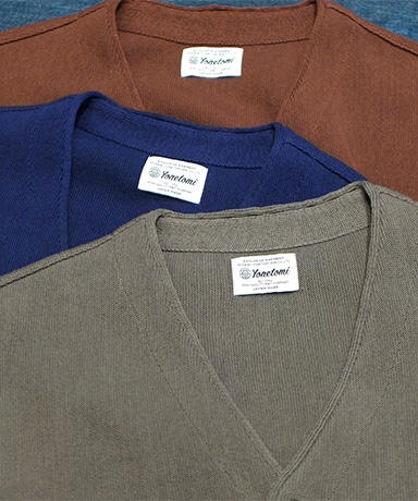 【Yonetomi NEW BASIC /ヨネトミニューベーシック】Gima Cotton Knit Cardigan - 2023SS