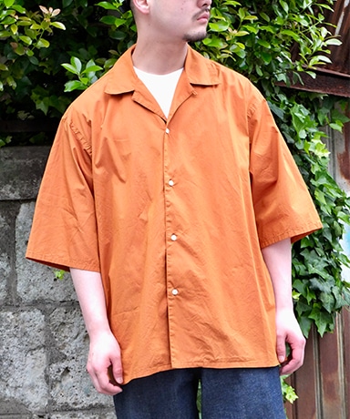 Chambray Open Collar Shirt(2(MEN) Terracotta/テラコッタ): blurhms