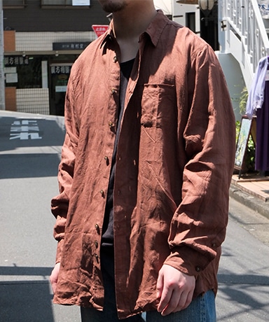 【INDIVIDUALIZED SHIRTS/インディビジュアライズド シャツ】LOFTMAN別注 Regular Collar L/S Shirt - Linen