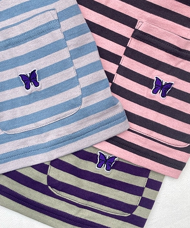 【NEEDLES/ニードルズ】S/S Crew Neck Tee - Cotton Stripe Jersey