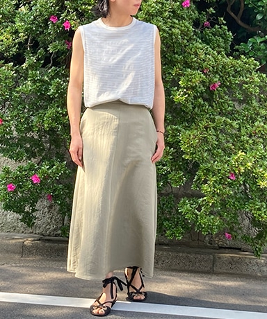 【blurhms/ブラームス】Silk Nylon Skirt