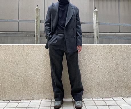 【KAPTAIN SUNSHINE/キャプテンサンシャイン】Doublebreasted Jacket & 2Pleats Wide Trousers
