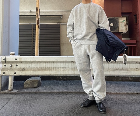 Tech Sweat Crew Freedom Sleeve(L(MEN) Heather Gray/ヘザーグレー