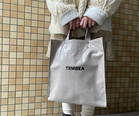 Paper Tote Medium-PVC(ONE Black Watch/ブラックウォッチ): TEMBEA