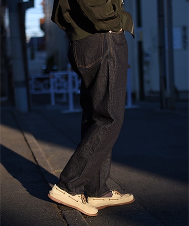 Kaptain Sunshine 5P Zipper Front Denim Pants - Black One
