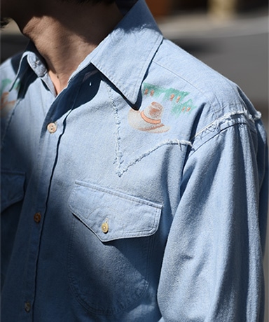 トップス MAATEE&SONS WESTERN LOZ SHAMBRAY WESTERN LOZ SHAMBRAY PRINTあり(1(MEN) Bleach Blue/ブリーチ