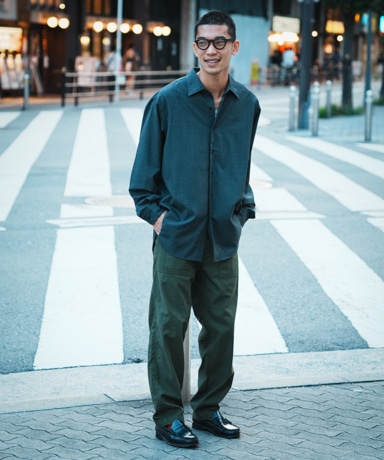 BATONER/バトナー Clean Wool Regular Collar Shirt