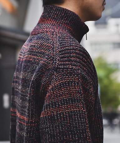BATONER "LOFTMAN別注 Mix Color Tweed Knit Blouson"