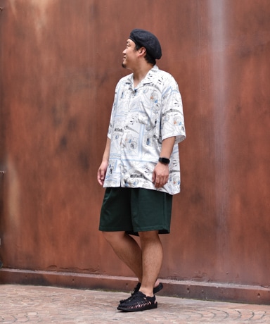 Wide Sweat Shorts(L(MEN) Green/グリーン): is-ness