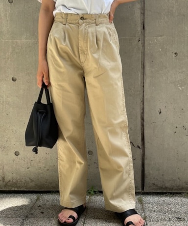 Two Tuck Wide Trousers(0(WOMEN) Khaki/カーキ): orSlow