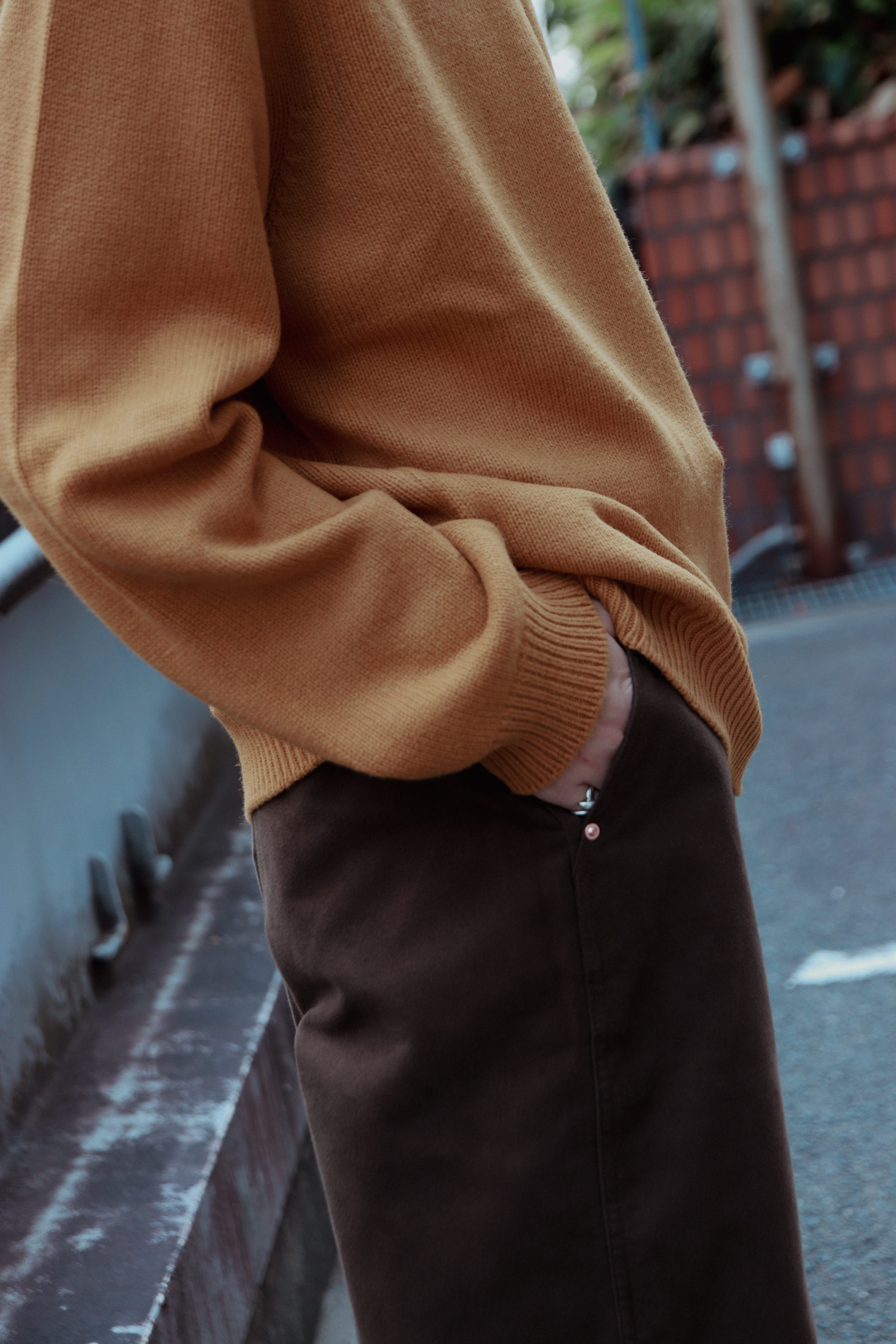 EVAN KINORI CREW NECK SWEATER-YAK WOOL