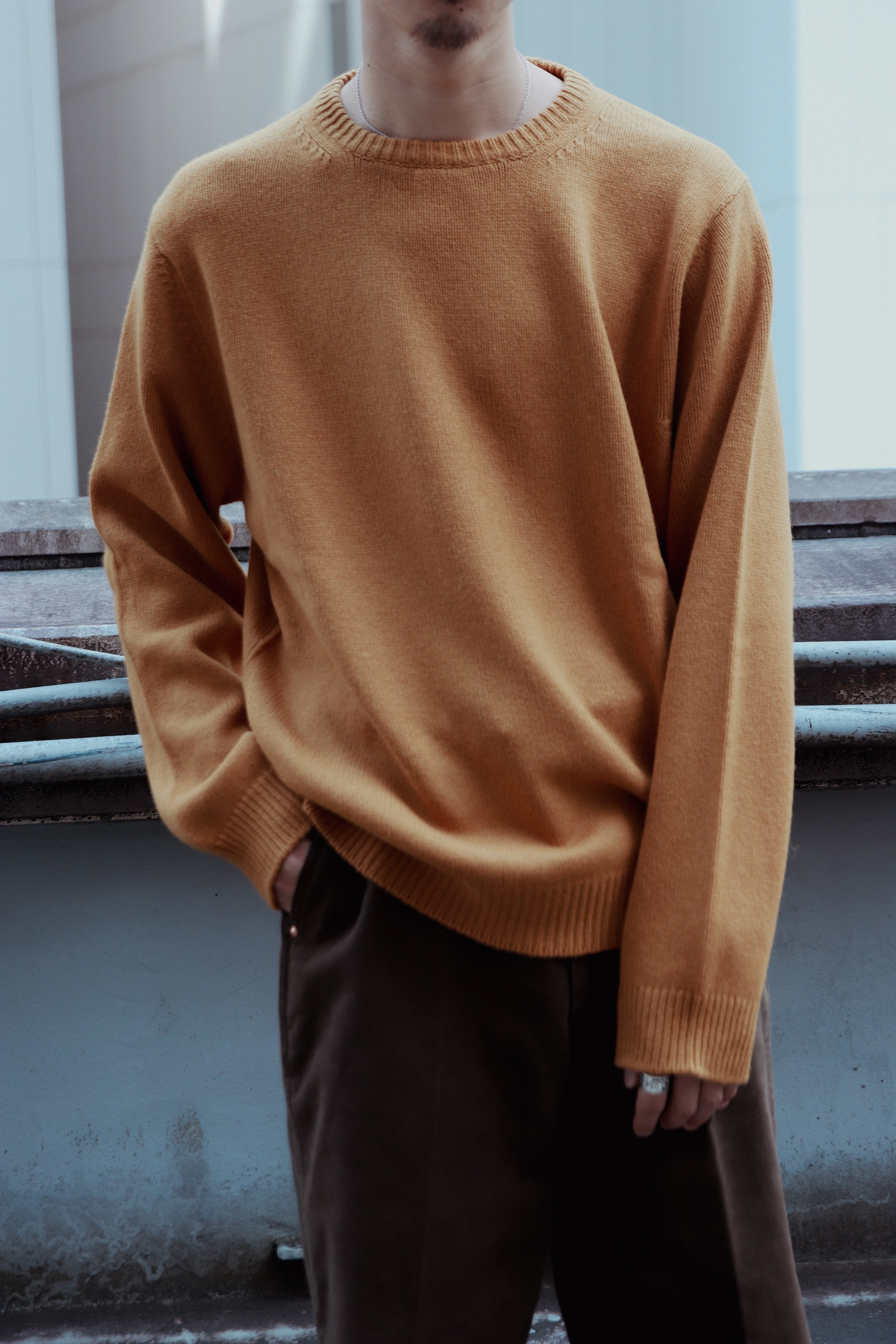 EVAN KINORI CREW NECK SWEATER-YAK WOOL
