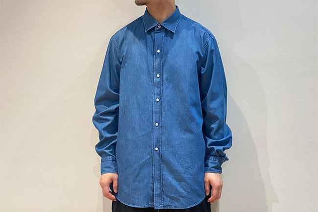 A.PRESSE/アプレッセ】 WASHED DENIM SHIRT 