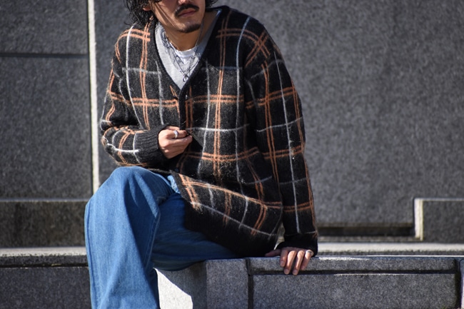 NEEDLES[ニードルズ] 22AW LOFTMAN別注 SP Mohair Cardigan-Windowpane & Diamond