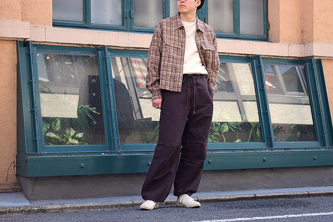 AURALEE[オーラリー] 23SS High Density Finx Linen Weather Field Pants [Dark Brown]