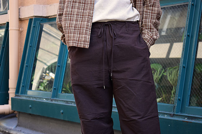 AURALEE[オーラリー] 23SS High Density Finx Linen Weather Field Pants [Dark Brown]