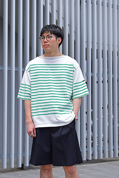 OUTIL[ウティ] 23SS Tricot AAST Short [Off × Green Briar]