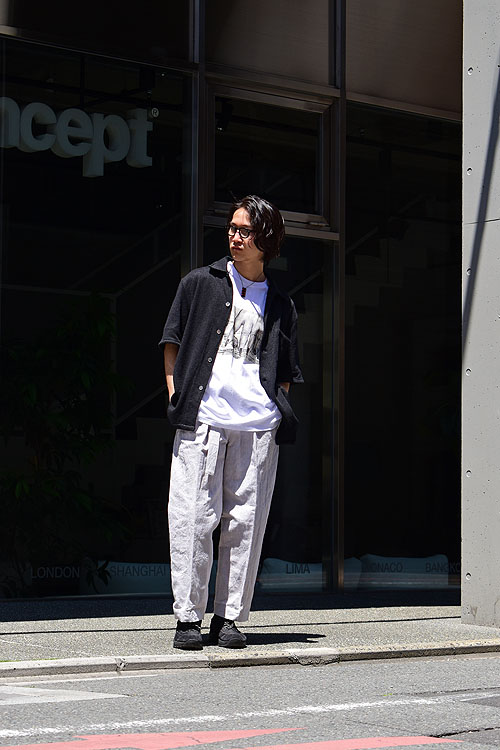 OUR LEGACY[アワーレガシー] 23SS Box Shirt Shortsleeve - Boucle [Black]