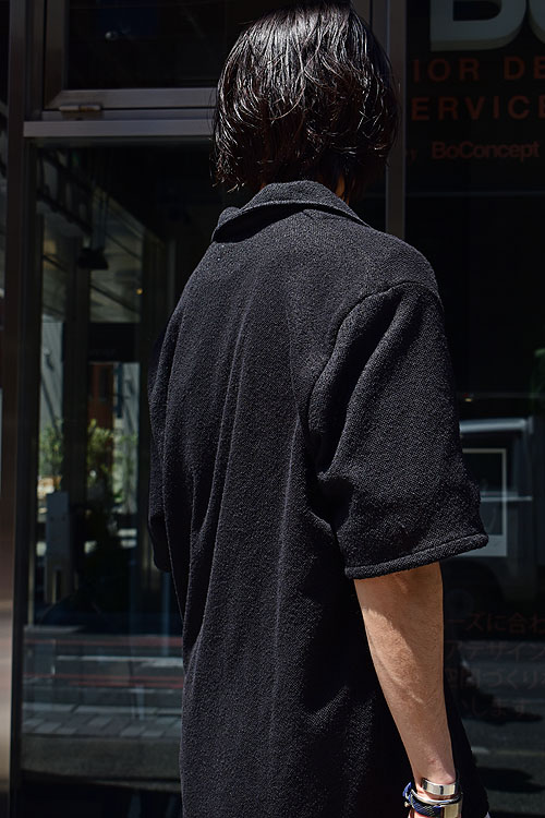 OUR LEGACY[アワーレガシー] 23SS Box Shirt Shortsleeve - Boucle [Black]