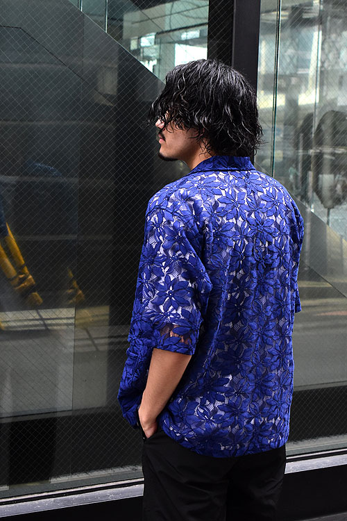 NEEDLES [ニードルズ] 23SS Cabana Shirt-C/Pe/R-Lace Cloth/Flower [NVY]