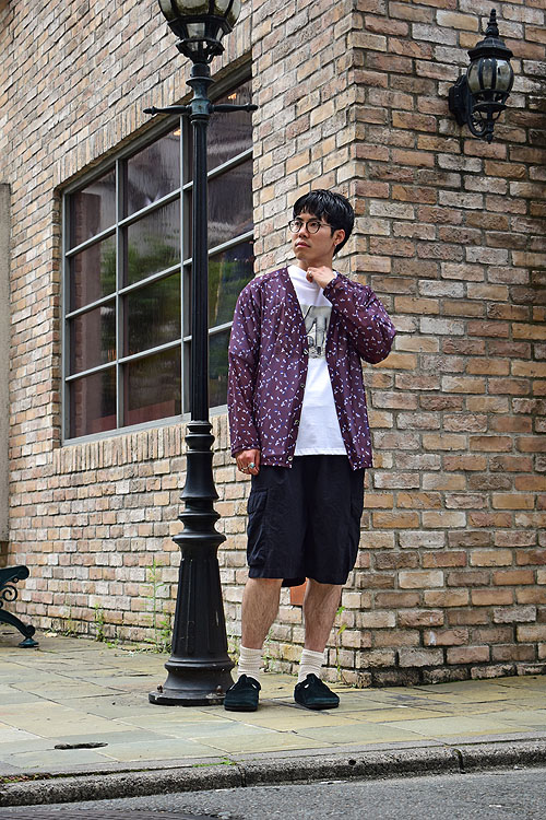 NEEDLES [ニードルズ] 23SS V Neck Cardigan-Poly Mesh/Floral Printed