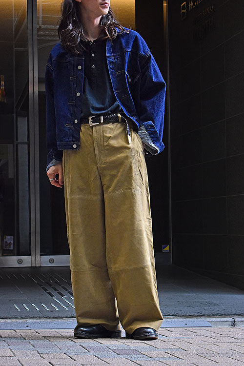 SEEALL[シーオール] 23AW Reconstructed Boots Cut Buggy Pants-Leather