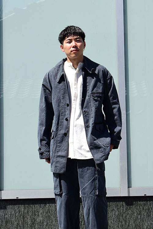 OUTIL[ウティ] 23AW MANTEAU LOUEY / PANTALON BLESLE [GRY]