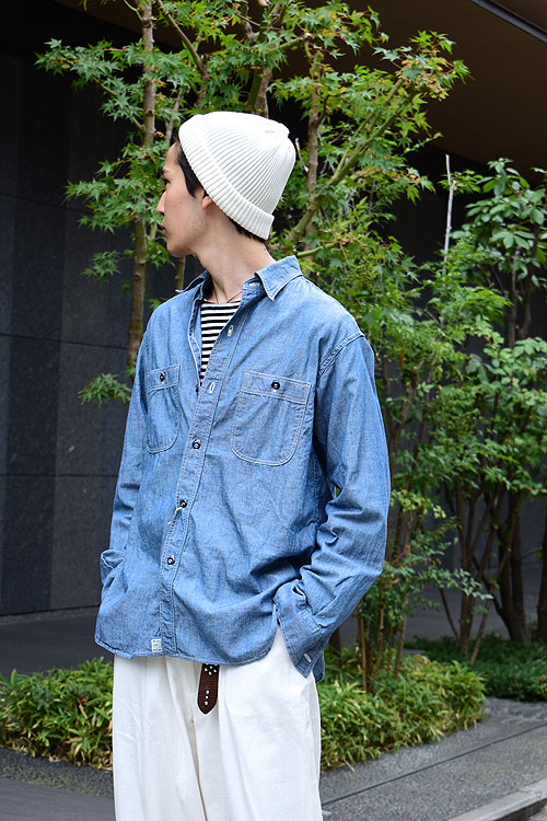 orSlow[オアスロウ] 23AW Vintage Fit Chambray Work Shirt