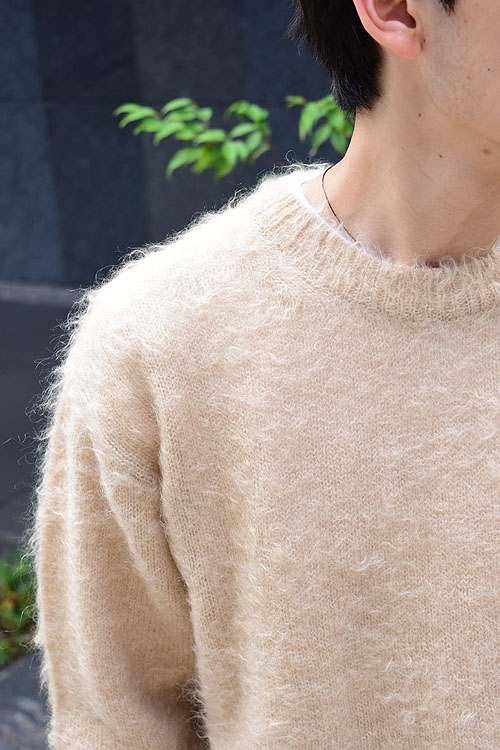 AURALEE[オーラリー] 23AW Brushed Super Kid Mohair Knit P/O [Beige]