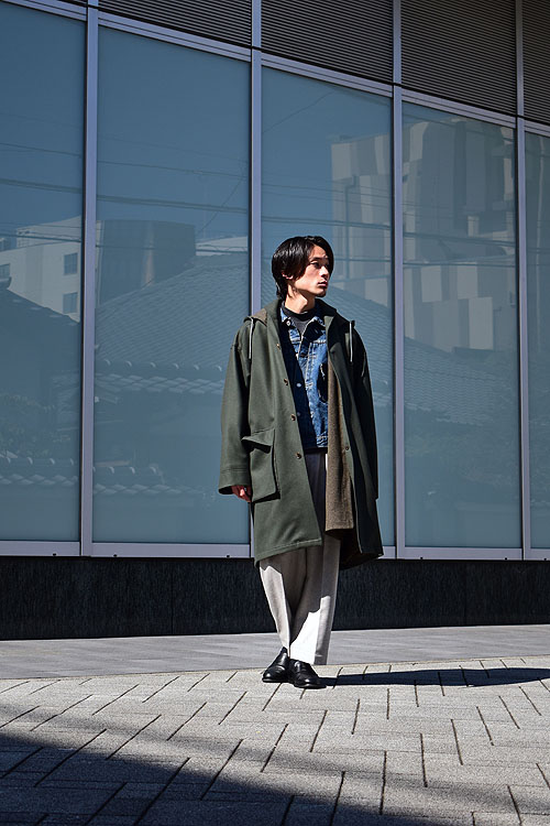 AURALEE[オーラリー] 23AW Light Melton Hooded Liner Coat