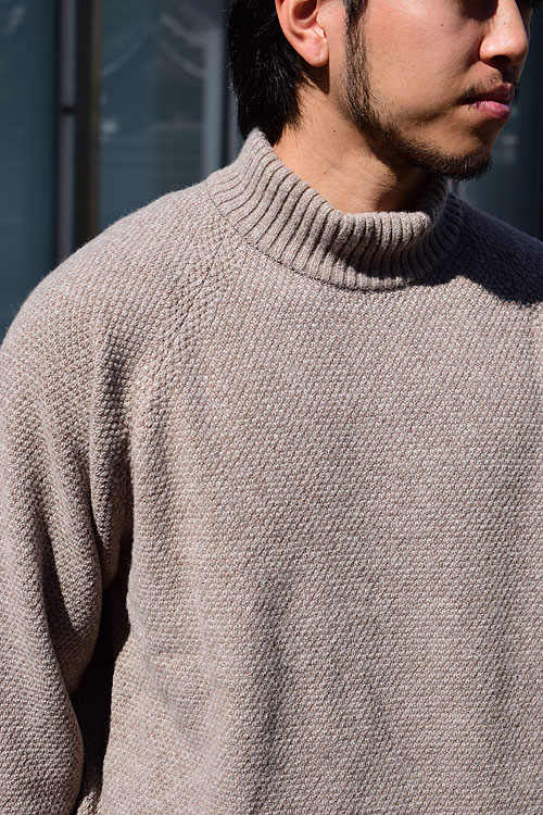 ATON[エイトン] 23AW Wool KANOKO Mockneck Sweater