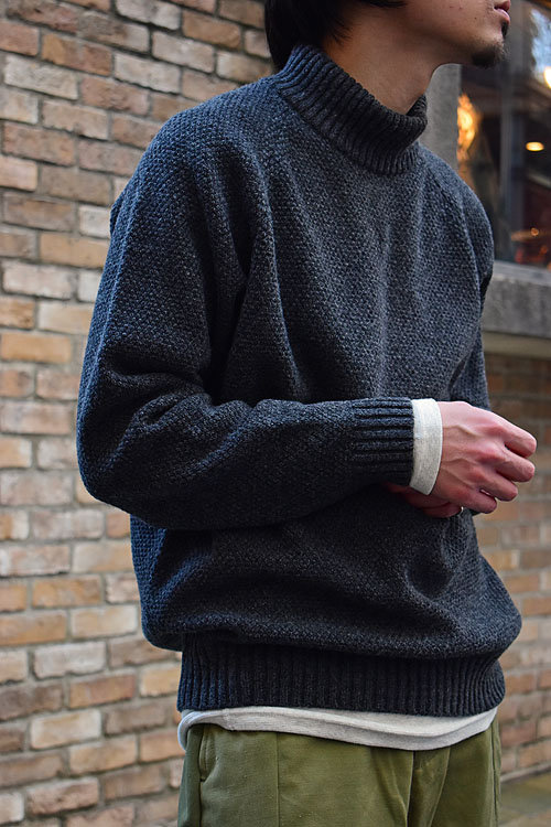 ATON[エイトン] 23AW Wool KANOKO Mockneck Sweater