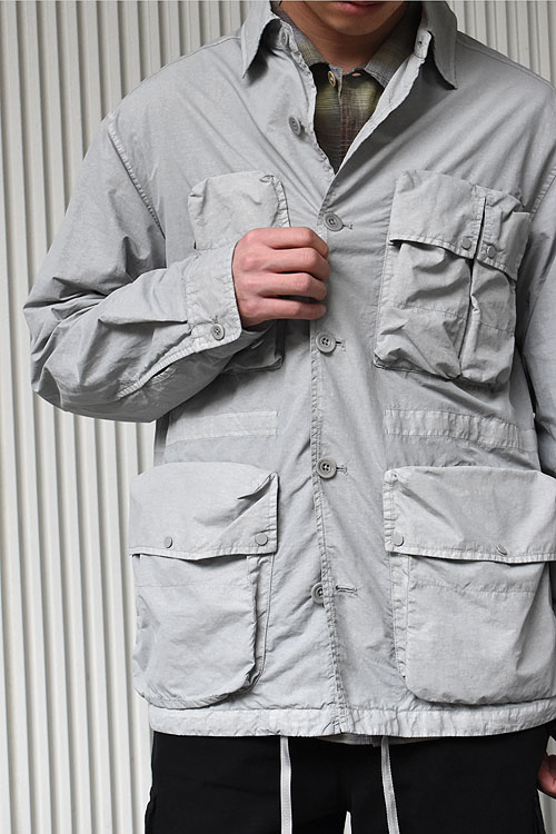 C.P. company 24ss Flatt Nylon Utility Overshirt [DRIZZLE GREY]