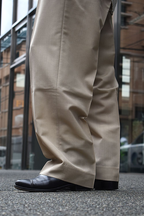 AURALEE[オーラリー] Super Fine Tropical Wool Slacks [Top Gray Beige]