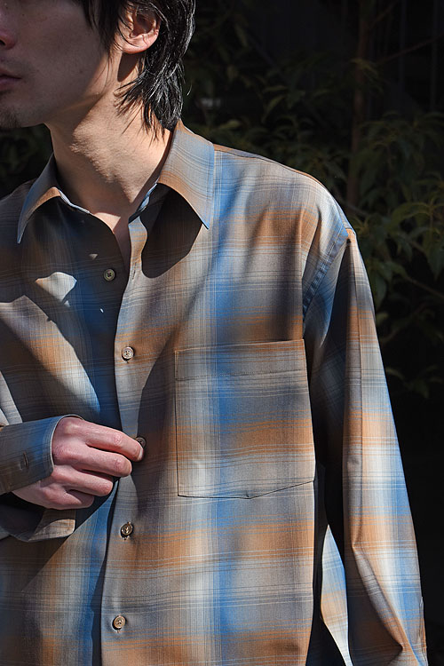 新品auralee super light wool check shirts - トップス