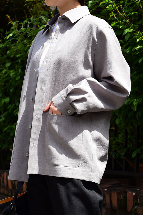 ATON / KYOTO TSURIZOME LINEN SHIRT JACKET (1981Lady's)