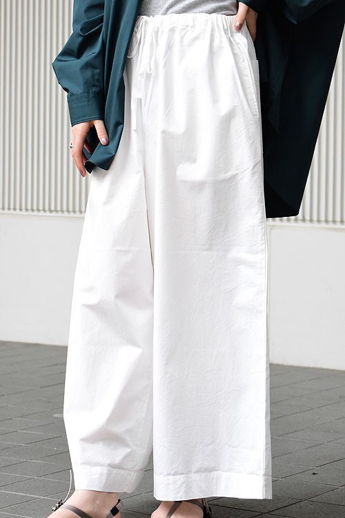 eleven2nd / Cotton Broad Drawstring Wide Pants (1981Lady's)