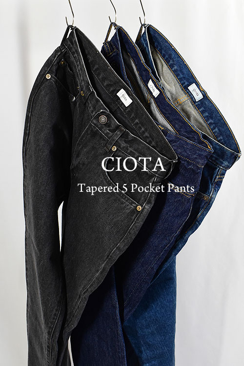 gardenblueend【ユニセックス】CIOTA Tapered 5 Pocket Pants デニム