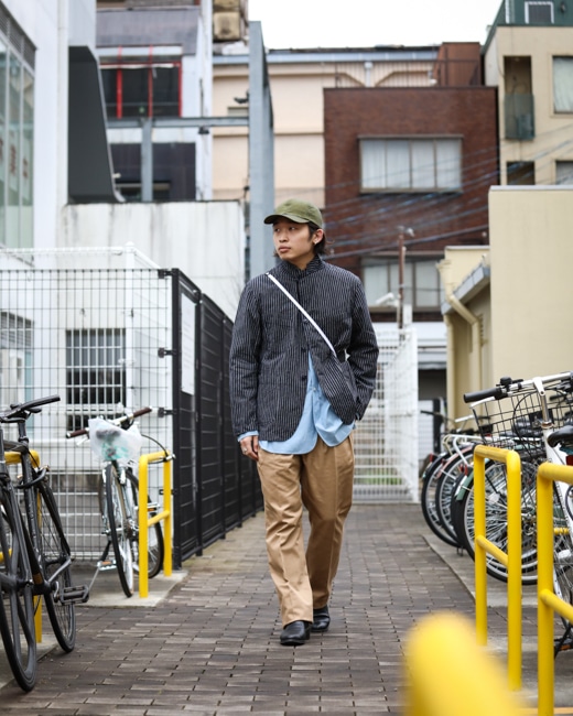 Bedford Jacket LC Stripe [Navy×Grey]