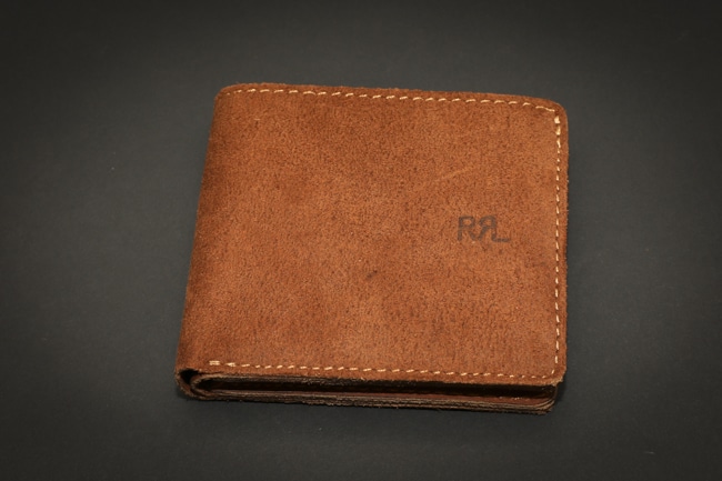 RRL Roughout Suede Billfold Wallet/Roughout Suede Card Holder