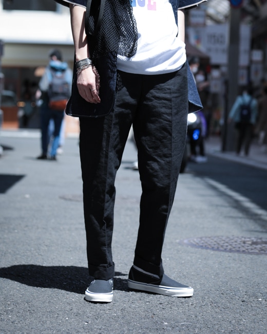 RIPRAP TWO TUCK SLACKS [Black]