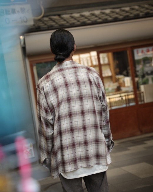 SEVEN BY SEVEN OPEN COLLAR SHIRT L/S [RED]