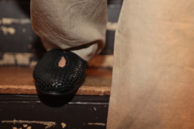 靴 post production / Tear Pumps Post Production Tear Pumps (Mesh Hand dyed cow) *CA#GH