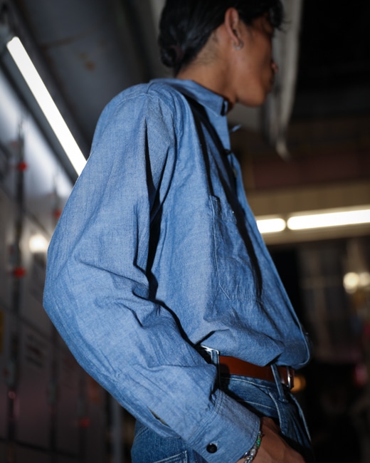 素晴らしい品質 A.PRESSE BB WASHED CHAMBRAY SHIRT - トップス