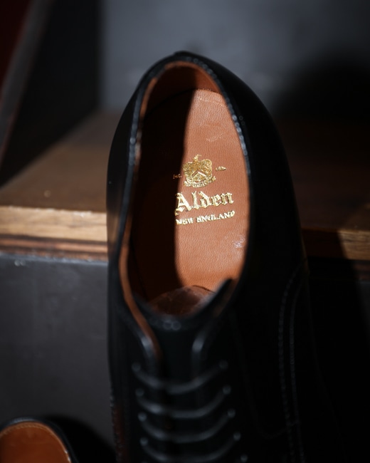 ALDEN 6-EYE PLAINE TOE OX. [Black/#53507]