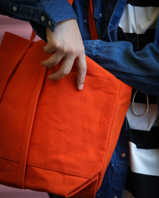 AMIACALVA Light Ounce Canvas Tote [Orange]