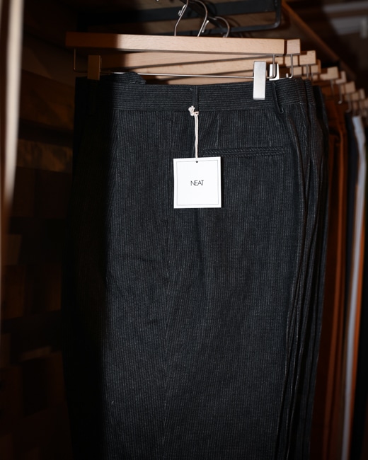 NEAT 2PLY Denim Srousers [Indigo]/Stripe Denim Wide Type1 [Black]