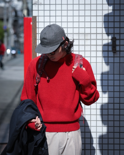 MAATEEu0026SONS 強撚SHETLAND FINE LAMB ARMY SWEATER