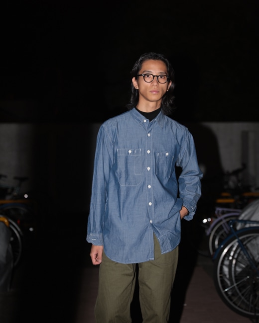 ENGINEERED GARMENTS Work Shirt [Blue(Cotton Chambray)]