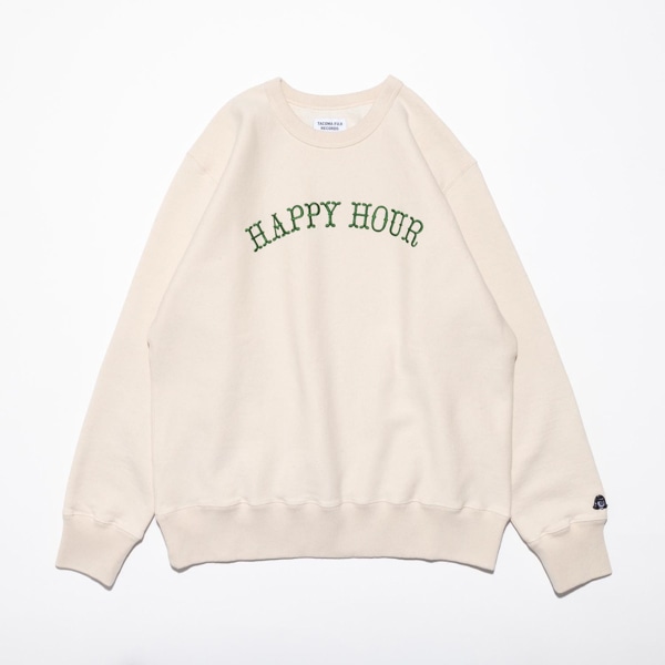 TACOMA FUJI RECORDS HAPPY HOUR CREWNECK/NO MORE BEER [2024初売り